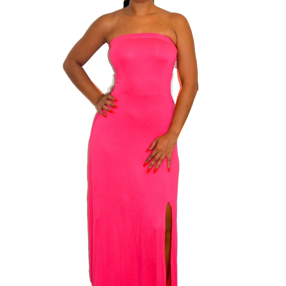 Coral Pink Maxi Dress